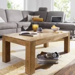 Rootz Sofabord - Sofabord - Massivt træ - Acacia - 110 x 60 cm - Rektangulært - Naturlig