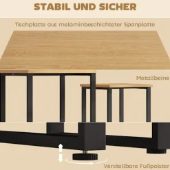Rootz Sofabord Sæt med 2 – Stueborde – Indlejringsborde – Metalstel – Pladsbesparende design – 60x50x60cm & 50x50x54cm