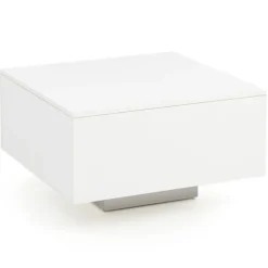 Rootz sofabord træ 60 x 60 x 35,5 cm spånplade - Sofabord Sofabord Moderne - Sidebord Firkantet Hvid - Design sofabord loungebord - Hvidt sofabord stu | Fyndiq