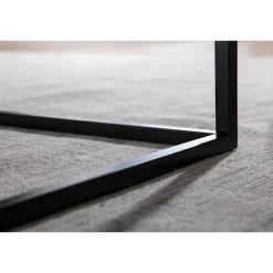 Rootz sofabord 60x60x40 cm metal stuebord industriel sort - Firkantet sofabord - Loungebord sofabord stål - Firkantet sidebord