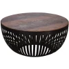 Rootz sofabord 70x33x70 cm træ - metal stuebord Industrielt - Trådkurv bord stue - Sofabord med metalstel - Club Table Lounge Bord - Design Stubentisc | Fyndiq