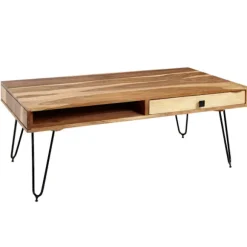 Rootz Solid Wood Sofabord - Moderne Bord - Stuemøbler - Akacietræ - 110cm x 60cm x 40cm