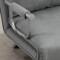 Rootz Sovesofa - Dobbeltsofa - Gæsteseng - Stålramme - Blødt imiteret ruskindsbetræk - Inklusiv 2 puder - Fløjlspolyester - Grå - 105W x 60D x 37H cm | Fyndiq