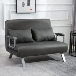 Rootz Sovesofa - Dobbeltsofa - Lænestolsseng - Gæsteseng - Sammenklappelig seng - Grå - 105 x 80 x 78 cm