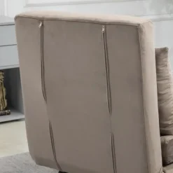 Rootz sovestol - Cabriolet sovesofa - Justerbart ryglæn - Robust stålstel - Plys polstring - Lysebrun - 63W x 73D x 81H cm