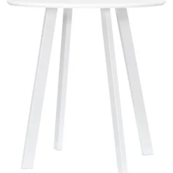 Rootz Spisebord - Køkkenbord - Til 2 personer - Højglans overflade - Med bordfødder - Hvid - 72 x 72 x 75cm