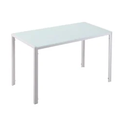 Rootz spisebord - køkkenbord - stort bord - moderne, holdbart, sæder til 4, robust og elegant - 120 cm x 60 cm x 75 cm - Hvid