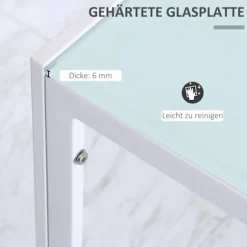 Rootz spisebord - køkkenbord - stort bord - moderne, holdbart, sæder til 4, robust og elegant - 120 cm x 60 cm x 75 cm - Hvid
