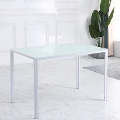 Rootz spisebord - køkkenbord - stort bord - moderne, holdbart, sæder til 4, robust og elegant - 120 cm x 60 cm x 75 cm - Hvid