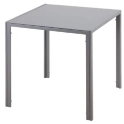 Rootz Spisebord - Køkkenbord - Glasbord - Firkantet bord - Glasplade - Kompakt design - Grå - 75L x 75W x 75H cm