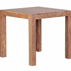 Rootz spisebord massivt træ akacie 80 cm spisebord træbord design køkkenbord landlig mørk brun