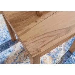 Rootz spisebord massivt træ akacie 80 cm spisebord træbord design køkkenbord landlig mørk brun