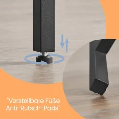 Rootz Spisebord sæt med stole - Bar Table - 2 afføring - Rumbesparende design - 60x60x90cm tabel, 30x40x65cm afføring