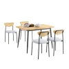 Rootz Spisebordssæt - 4 personers - Kompakt spisebordssæt - Pladsbesparende - MDF & Stål - 110cm x 76cm x 70cm