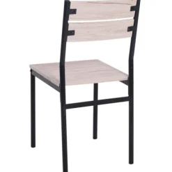 Rootz Spisebordssæt - 3-delt - 1 spisebord - 2 spisebordsstole - MDF - metal - trælook - sort