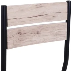Rootz Spisebordssæt - 3-delt - 1 spisebord - 2 spisebordsstole - MDF - metal - trælook - sort