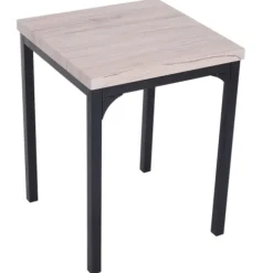 Rootz Spisebordssæt - 3-delt - 1 spisebord - 2 spisebordsstole - MDF - metal - trælook - sort