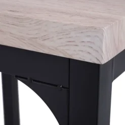Rootz Spisebordssæt - 3-delt - 1 spisebord - 2 spisebordsstole - MDF - metal - trælook - sort