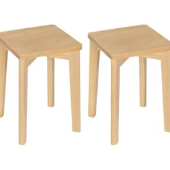 Rootz spisebordsstol i træ - Bøgestol - Stabelbar skammel - Fugtbestandig - 31 cm x 44,5 cm x 31 cm