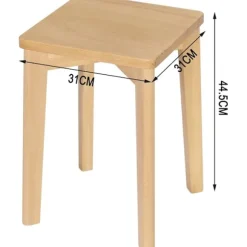 Rootz spisebordsstol i træ - Bøgestol - Stabelbar skammel - Fugtbestandig - 31 cm x 44,5 cm x 31 cm