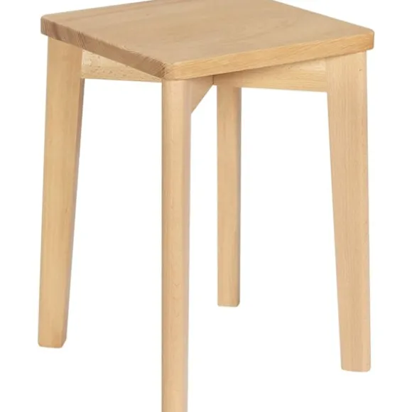 Rootz spisebordsstol i træ - Bøgestol - Stabelbar skammel - Fugtbestandig - 31 cm x 44,5 cm x 31 cm