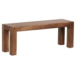 Rootz spisestuebænk massivt træ Sheesham 120 x 45 x 35 cm træbænk naturprodukt Køkkenbænk i landlig stil