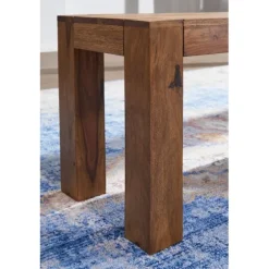 Rootz spisestuebænk massivt træ Sheesham 120 x 45 x 35 cm træbænk naturprodukt Køkkenbænk i landlig stil
