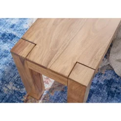 Rootz spisestuebænk massiv træ akacie 120 x 45 x 35 cm træbænk naturprodukt Køkkenbænk i landlig stil