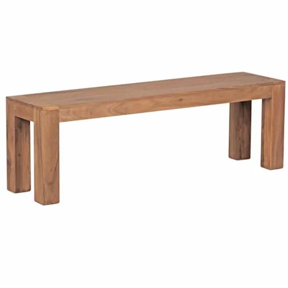 Rootz spisestuebænk massiv træ akacie 140 x 45 x 35 cm træbænk naturprodukt Køkkenbænk i landlig stil