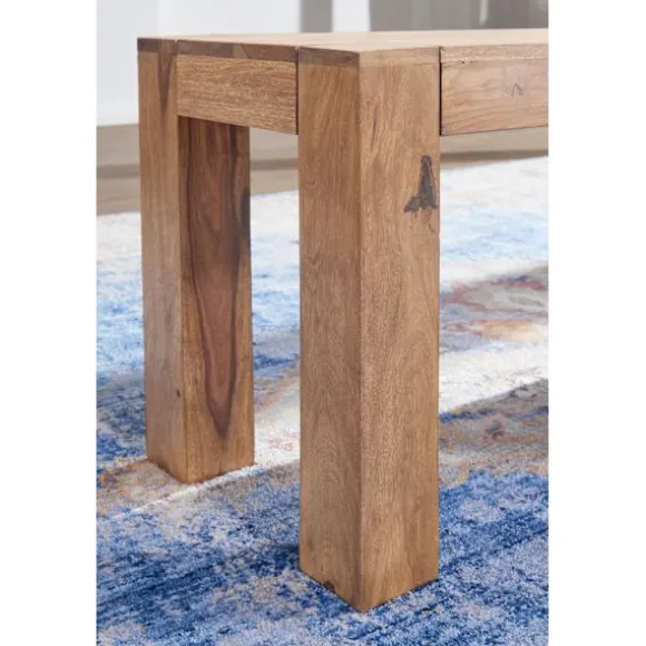 Rootz spisestuebænk massiv træ akacie 140 x 45 x 35 cm træbænk naturprodukt Køkkenbænk i landlig stil