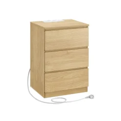 Rootz spånplade sengebord - Natbord - Endebord - Ibenholtssort - Letvægts - Robust - Nem montering - 35 cm x 40 cm x 59 cm