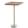 Rootz Square Sidebord - Moderne Accent Bord - Unikt håndlavet design - Holdbar marmorbase - 35 cm x 35 cm x 55 cm
