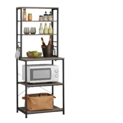 Rootz stående køkkenhylde - mikrobølgestand - 6 -lags hylde enhed - maksimerer plads - 40 cm x 60 cm x 167 cm