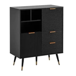 Rootz Stilfuld kommode - Moderne Kommode - Opbevaringsløsning - Lameldesign - 77 cm x 97 cm x 40 cm