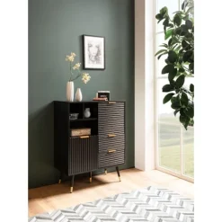 Rootz Stilfuld kommode - Moderne Kommode - Opbevaringsløsning - Lameldesign - 77 cm x 97 cm x 40 cm