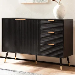Rootz Stilfuld kommode - Moderne Kommode - Elegant opbevaringsenhed - Rigelig opbevaring, Anti-Slip Design - 120 cm x 80 cm x 40 cm
