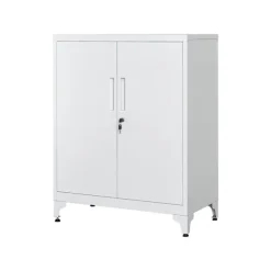 Rootz stålmetalskab - Grå opbevaringsskab - Stort skab - Justerbare hylder - 40cm x 80cm x 90cm