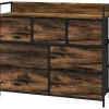 Rootz stofskuffekiste - Skænk - Organiseringsmøbler - Melaminbelagt top - Stabil stålramme - 98cm x 29cm x 85cm