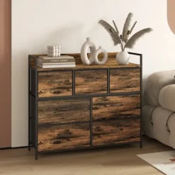 Rootz stofskuffekiste - Skænk - Organiseringsmøbler - Melaminbelagt top - Stabil stålramme - 98cm x 29cm x 85cm