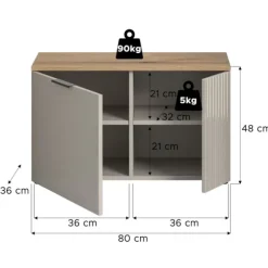 Rootz Storage Bench - Brown - Moderne siddepladser - 4 rum - 90 kg kapacitet - 80x48x36cm
