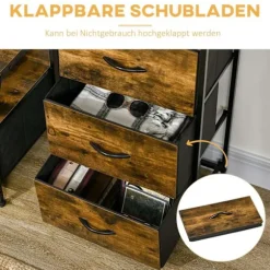 Rootz Storage Cabinet - Stof skuffer - MDF -hylder - Stålramme - Justerbare fødder - 44x29x92 cm