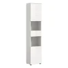 Rootz Tall Cabinet - Badeværelsesopbevaringsenhed - Højglans hvidt skab - Maksimal opbevaring - 38x190x34 cm