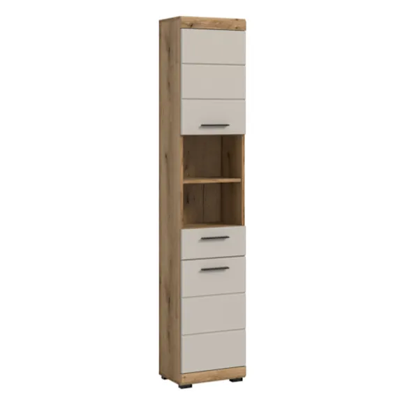 Rootz Tall Cabinet - Opbevaringsenhed - Organisering af reoler - Holdbar MDF -brown - 37x191x31 cm