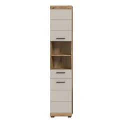Rootz Tall Cabinet - Opbevaringsenhed - Organisering af reoler - Holdbar MDF -brown - 37x191x31 cm