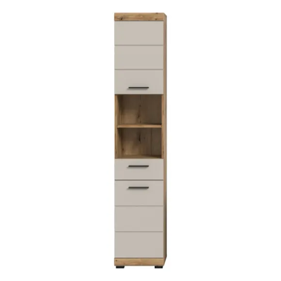 Rootz Tall Cabinet - Opbevaringsenhed - Organisering af reoler - Holdbar MDF -brown - 37x191x31 cm