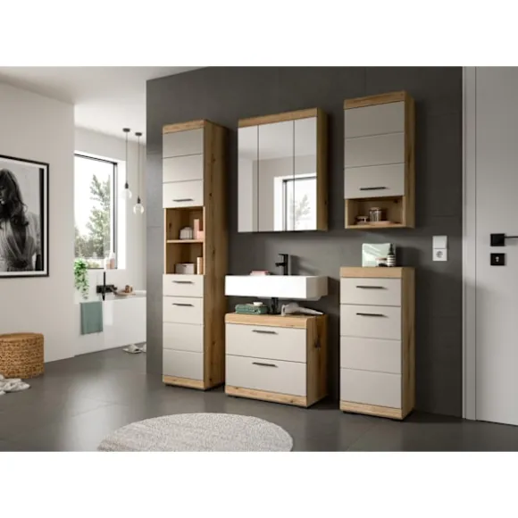 Rootz Tall Cabinet - Opbevaringsenhed - Organisering af reoler - Holdbar MDF -brown - 37x191x31 cm