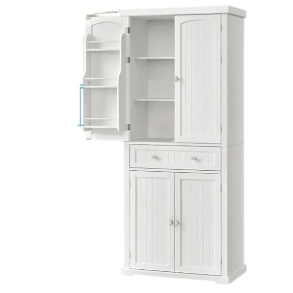 Rootz Tall Kitchen Skab - Spisestueskab - Opbevaringsløsning - Justerbare hylder - 40 x 76 x 182,1 cm