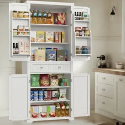 Rootz Tall Kitchen Skab - Spisestueskab - Opbevaringsløsning - Justerbare hylder - 40 x 76 x 182,1 cm