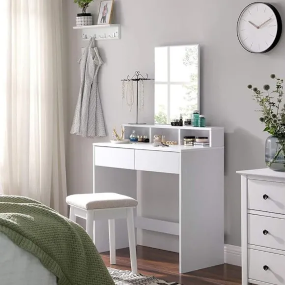 Rootz Toiletbord - Sminkebord - Makeup skrivebord - Spånplade med melaminbelægning - Anti-tip funktion - Nem montering - Vægmonteres - 80 cm x 40 cm x | Fyndiq