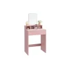 Rootz Toiletbordssæt med spejl - Sminkebord - Makeup skrivebord - 2 skuffer - Pastel Pink - 40cm x 60cm x 127cm